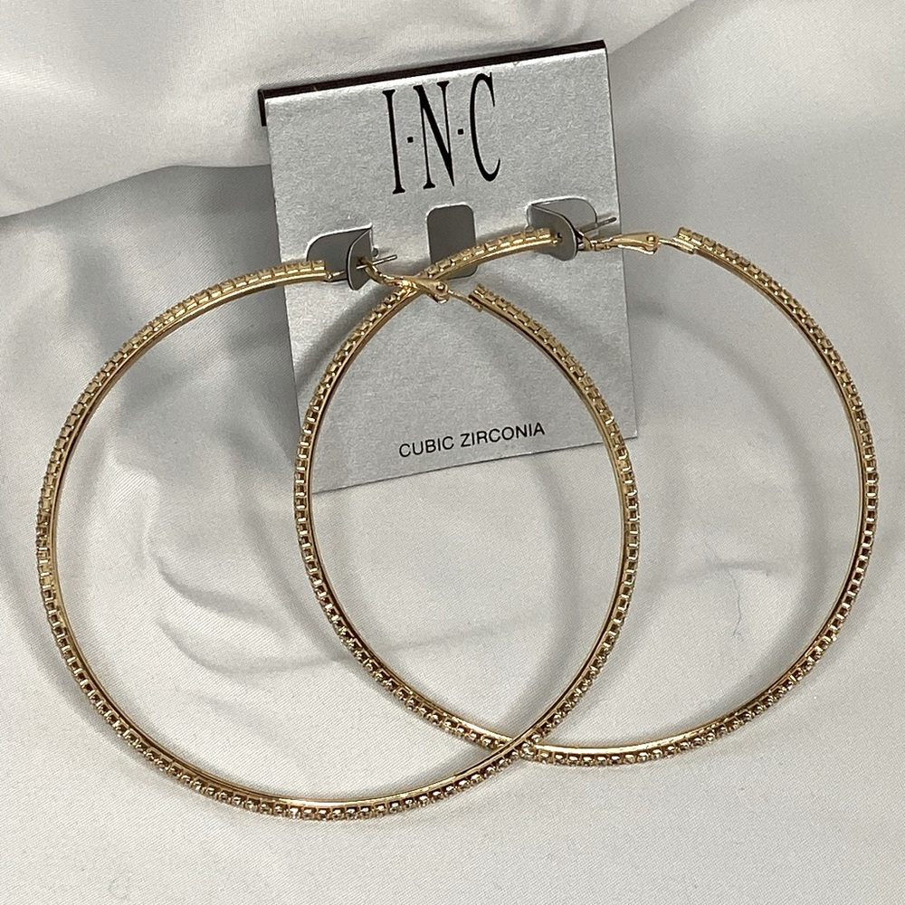 INC Earrings - Large Gold Hoops